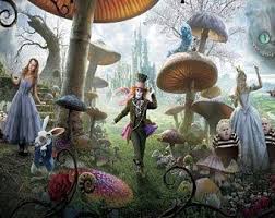 Wonderland Scene Setter Alice In Wonderland Photo Props Mad Etsy Alice In Wonderland Art Wall Mural