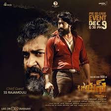 Very excited to announce that the pre-release event of KGF has been  scheduled for 9th December, 6.30PM at JRC Convention, Jubilee Hills,  Hyderabad with Shri SS Rajmouli sir! #KGF21Dec Hombale Films Srinidhi