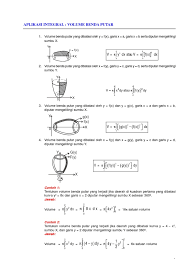 Namun karena volume sebuah bangun pasti hasilnya positif, maka menjadi positif. Volume Benda Putar