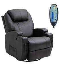 The back is composed of breathable mesh material, and it is curved to provide lower lumbar support. Homcom Deluxe Heated Vibrating Pu Leather Massage Recliner Chair Black Amazon In