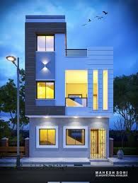 Night 3d Exterior Elevation Design Small House Design Exterior Small House Elevation Design House Exterior