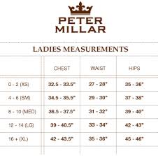 Peter Millar Size Guide