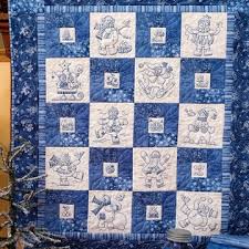 Includes 4x4 and 5x5 sizes. Frolicking Roly Poly Snowmen Quilt For Hand Embroidery
