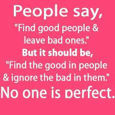 Literally no one is no one is perfect in this world and everyone's standards for measuring perfection vary greatly. People Say Find Good People And Leave Bad Ones But It Should Be Find The Good In People And Ignore The Ba People Quotes Perfection Quotes No One Is Perfect