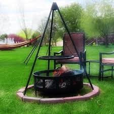 Fire Pit Tripod 19 In Grill Portable Steel Cooking Stand Grate Outdoor Firepit Fire Pit Cooking Camping Fire Pit Fire Pit Backyard