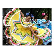 Cinco De Mayo Dancers Postcard Zazzle Com Traditional Mexican Dress Folklorico Dresses Mexican Fashion