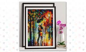 There's a lot of cheap diamond art kits on the market. Amazon Com Yomiie 5d Diamond Painting Soulmate Couple Full Drill By Number Kits Rainy Night Lovers Diy Paint With Diamonds Arts Rhinestone Embroidery Craft For Home Room Decoration 12x16 Inch 2 Pack