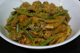 Tumis sayur kacang , karot & hati via resepinannie.blogspot.com. Rendang Kacang Panjang Dengan Hati Ayam Sedap Azie Kitchen