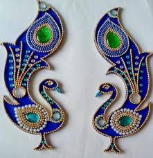Beautiful Kundan Rangoli Floor Art Peacock Design Wedding Rangoli Patterns Acrylic Rangoli Floor Art Thermocol design for decoration peacock design #marriage# ganesh pooja #saraswati puja #durga puja etc. beautiful kundan rangoli floor art