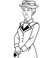 Mary Poppins Para Colorear