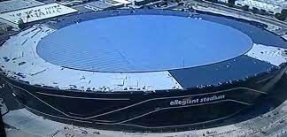 Allegiant stadium is a domed stadium located in paradise, nevada, united states. Raider On The Roof Nfl Team Has Roof In Place At Allegiant Stadium Lvsportsbiz