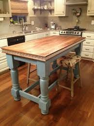 Kitchen island tables that will transform your space. Chunky Open Island Love That Farmhouse Kitchen Inspiration Farmhouse Kitchen Tables Painted Kitchen Island