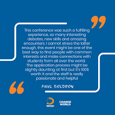Change The World Model United Nations What Do The Students Say About Taking Part In Our Projects Here S What Paul Boldron Our Delegate Told Us After His Experience With Us Facebook