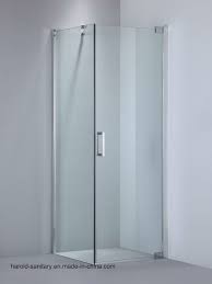 Frameless pivot shower doors like their framed glass counterparts, frameless pivot, or swing, shower doors use pivot hardware at the top and bottom of the door or, in some cases, the side of the door. China Frameless Shower Enclosure With Support Bar China Shower Door Shower Screen
