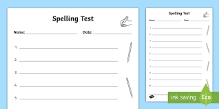 Printable worksheets for cbse class 2. Free Ks2 Ks1 Spelling Test Template Worksheet Twinkl