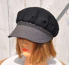Casquette Noire En Lin Et Coton Taille 56 56 5cm De La Boutique Leolix Sur Etsy Fashion Hat Patterns To Sew Chanel Fashion