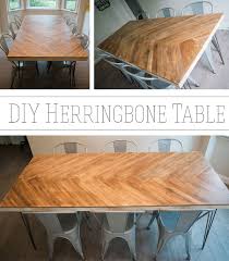 Diy Herringbone Table Part 1 Our Bright Road In 2020 Diy Kitchen Table Wooden Table Diy Diy Dining Table