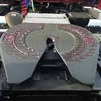 Lock mechanism for fifth wheel hitch. Coupling Step 1 Locking The 5th Wheel Around The Kingpin Transam Trucking