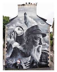 Creaero Decograff Aero The Old Man And The Sea 2 0 In Morlaix France 2020 Murals Street Art Street Art Urban Street Art