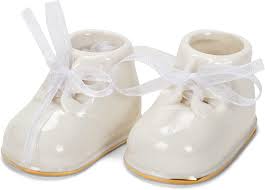 Midwest Cbk Baby Booties Ornament Porcelain White Home Kitchen Amazon Com