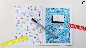 Podrás usarlos como inspiración para. Ideas De Portadas Para Cuadernos Decorar Libretas Con Dibujos De Olas Youtube
