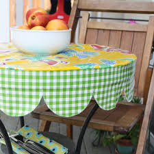 Nicole At Home Tutorial Round Scalloped Edged Table Cover Table Covers Diy Tablecloth Outdoor Tablecloth