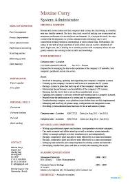 System Administrator Resume It Example Sample References Job Description Design Architecture