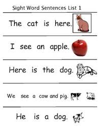 Sight Word Sentences For K And First Grade First 50 Sight Words Sight Word Sentences Sight Words Kindergarten Sight Words