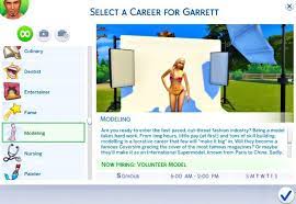 To unlock all of the career objects, press ctrl + … Modeling Career 2 Tracks The Sims 4 Catalog Sims 4 Jobs Sims 4 Traits Sims 4 Mods