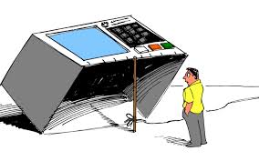 Resultado de imagem para charge de eleitores nas urnas