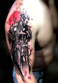 Shoulder Samurai Tattoo Ideas Black And White Sketch Samurai Ninja In 2020 Samurai Tattoo Samurai Tattoo Design Warrior Tattoos