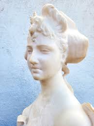 Ant Nelson, Buste De Femme, Albâtre, Fin XIXème...