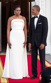 Michelle Obama Wears Lady Gaga S Favorite Designer For State Dinner Michelle Obama Michelle And Barack Obama Dresses