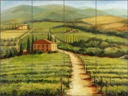 ceramic tuscan tile murals and