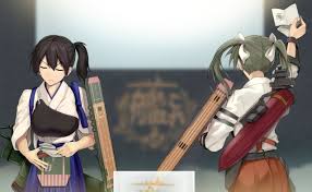 Two female animation characters illustration, Kantai Collection, Kaga ( KanColle), Zuikaku (KanColle) HD wallpaper | Wallpaper Flare