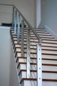 Inox Cable System By Houston Stairs Steel Railing Design Stainless Steel Railing Stainless Steel Stair Railing