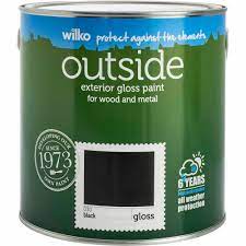 1 colorplace ultra exterior paint and primer is available in thousands of decorator colors and is backed by a lifetime warranty. Wilko Exterior Gloss Intense Black Exterior Gloss Paint 2 5l Wilko