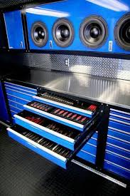 Sound System In The Shed Garage Makeover Garage Cabinets Man Garage