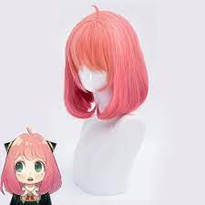 Amazon.com: Shqncoh Anime Spy Family Subject 007 Anya Forger Wig Bob  Haircut Pink Gradient Short Curly Party Hair Halloween Cosplay Props  Accessory : Clothing, Shoes & Jewelry