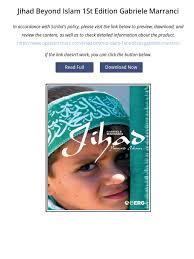 Jihad Beyond Islam 1St Edition Gabriele Marranci