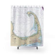 Cape Cod Bay Chart Shower Curtains 13246 Chart Mugs