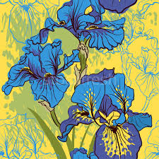 Check spelling or type a new query. Seamless Pattern With Decorative Iris Flower In Retro Colors Vector Illustration C Mamziolzi 8296993 Stockfresh