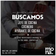 0500 gestión de la producción en cocina. Mona Buscamos Jefe De Cocina Cocinero Y Ayudante De Facebook