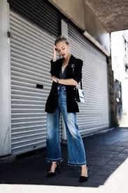 How To Wear A Black Blazer With Jeans And Heels Jeans At Wheretoget Denim Fashion Street Style Chic Fashion