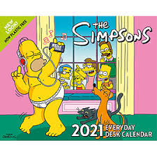 Buy The Simpsons 2021 Desk Block Calendar Game