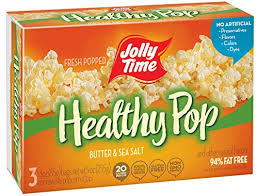 Check spelling or type a new query. Amazon Com Jolly Time Healthy Pop Butter 94 Fat Free Weight Watchers Microwave Popcorn 3 Count Boxes Pack Of 12