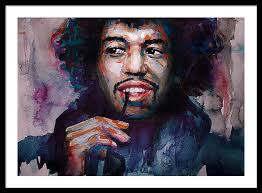 Jimi Hendrix Framed Art Prints for Sale