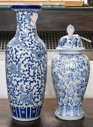Maybe you would like to learn more about one of these? Sold Price Blue And White Porcelain Ginger Jar With Lid Height 21 Inches And A Blue And White Porcelain Floor Vase Height 24 Inches July 5 0119 10 00 Am Cdt