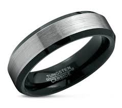 Black And Silver Wedding Band Mens Wedding Band Black Tungsten Ring Brushed Silver 6mm Wedding Ring Engagement Ring Promise Ring Rings For Men Rings For Women Mens Wedding Bands Tungsten Black Mens Wedding Bands Mens Wedding