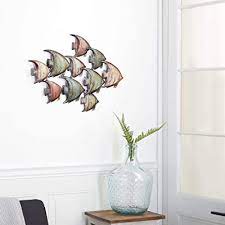 Stainless steel sculptures depicting sea life by armando hevia, a passionate artist and sport fisherman enthusiast. Buy Deco 79 63533 Metal Fish Wall Decor Online In Germany B007q42cw2